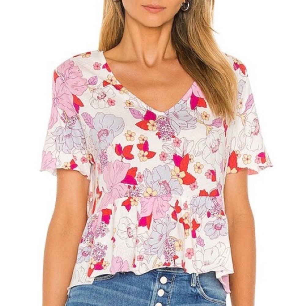 Sanctuary Flower Babydoll Top